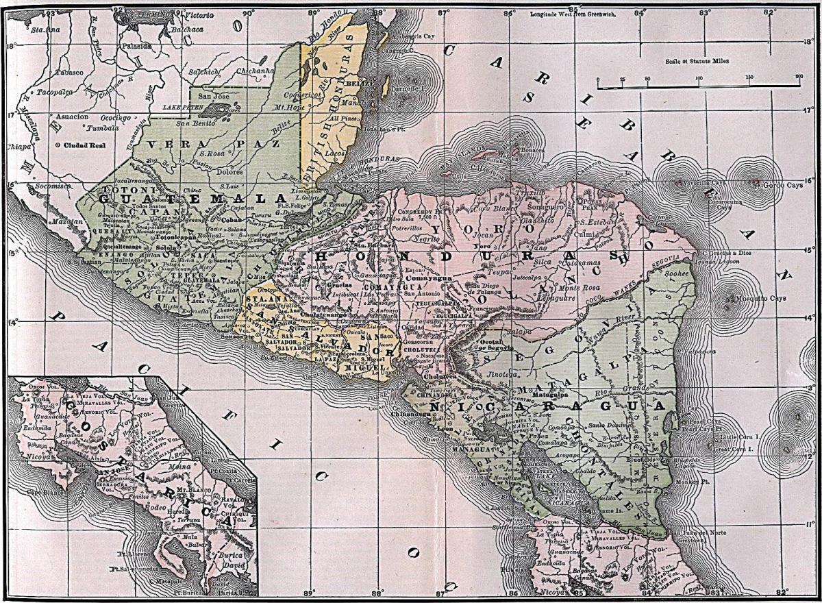 mapa brytyjski Honduras