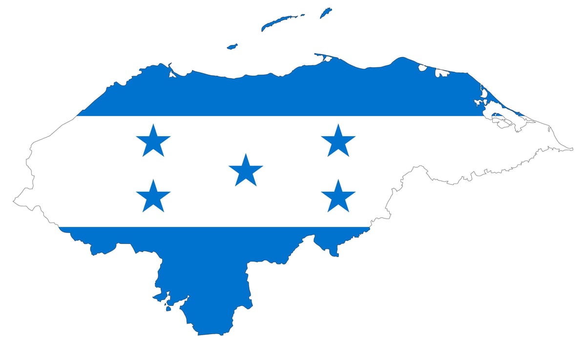 mapa flaga Hondurasu