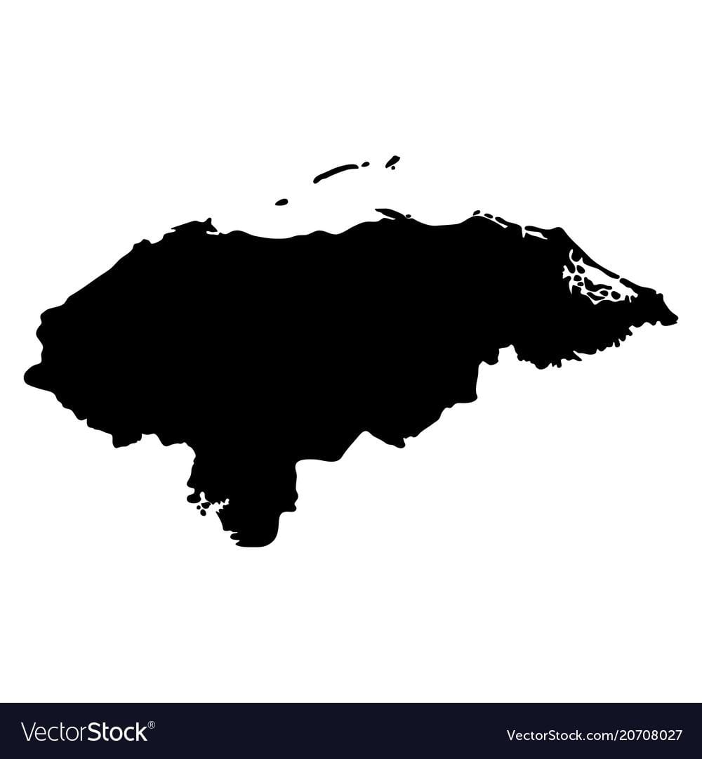 mapa Hondurasu mapa wektor 