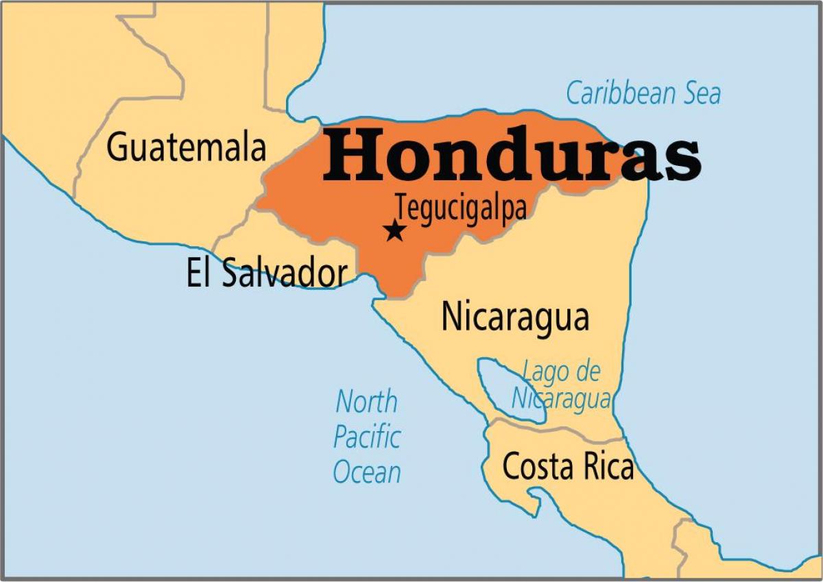 Honduras mapa stolicy