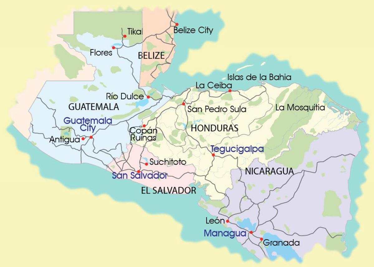 mapa москитии Honduras