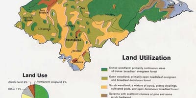 Mapa Hondurasu góry