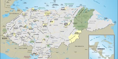 Mapa Hondurasu turysta
