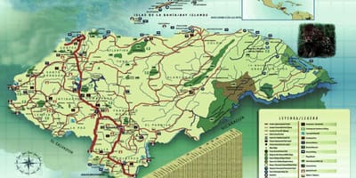 Mapa Hondurasu geografii