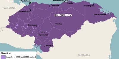 Mapa Hondurasu zeke ' a
