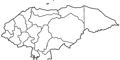 Mapa pusta mapa Hondurasu